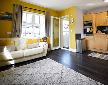 Heatherfield House Self Catering Accommodation near Portree contains a spacious living room with WIFI and Widescreen TV