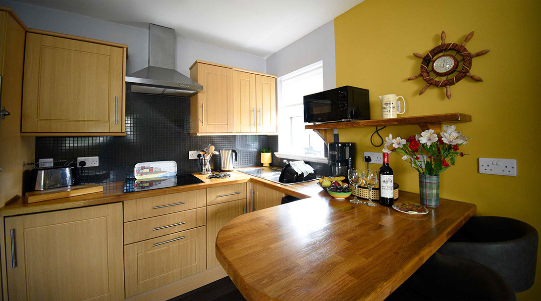 Heatherfield House Self Catering Accommodation near Portree with Microwave oven Hob and Dish Washer