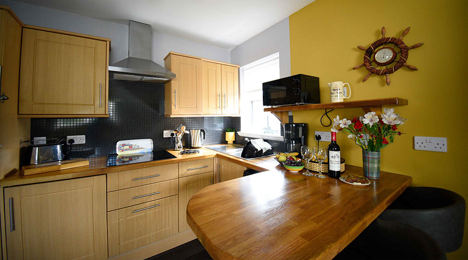 Heatherfield House Self Catering Accommodation near Portree with Microwave oven Hob and Dish Washer